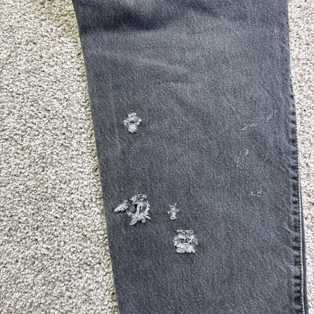 Marithe Francois Girbaud Jeans Mens 32x32 Gray Charcoal Wash Straight Distressed